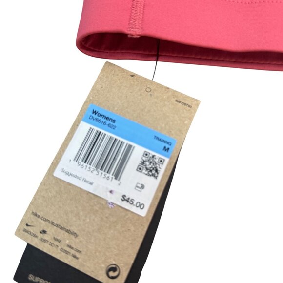 NWT Nike Women's Dri-Fit Medium Impact Sports Bra Coral Racerback - Picture 3 of 7